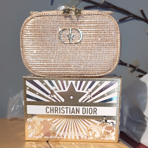 Dior Handbags - Christian Dior Metallic Gold Cosmetic Bag